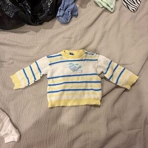 Striped Yellow and Blue Kids Sweater vintage